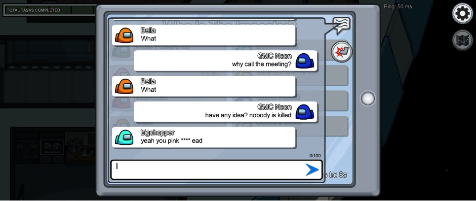 Among Us: chat e parolacce