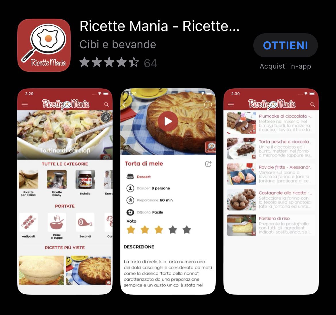 app Ricette mania